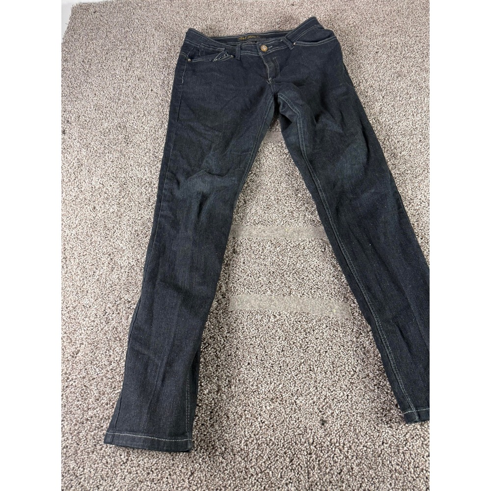 Out Jeans Denim Jeans Women's Black Stretch Embellished Back Pocket Classic - 8